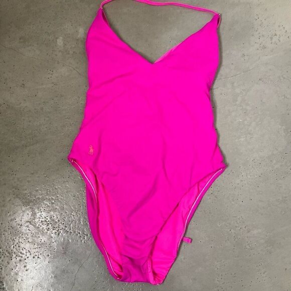 Polo Ralph Lauren Lace-up One Piece Swimsuit - Picture 3 of 6